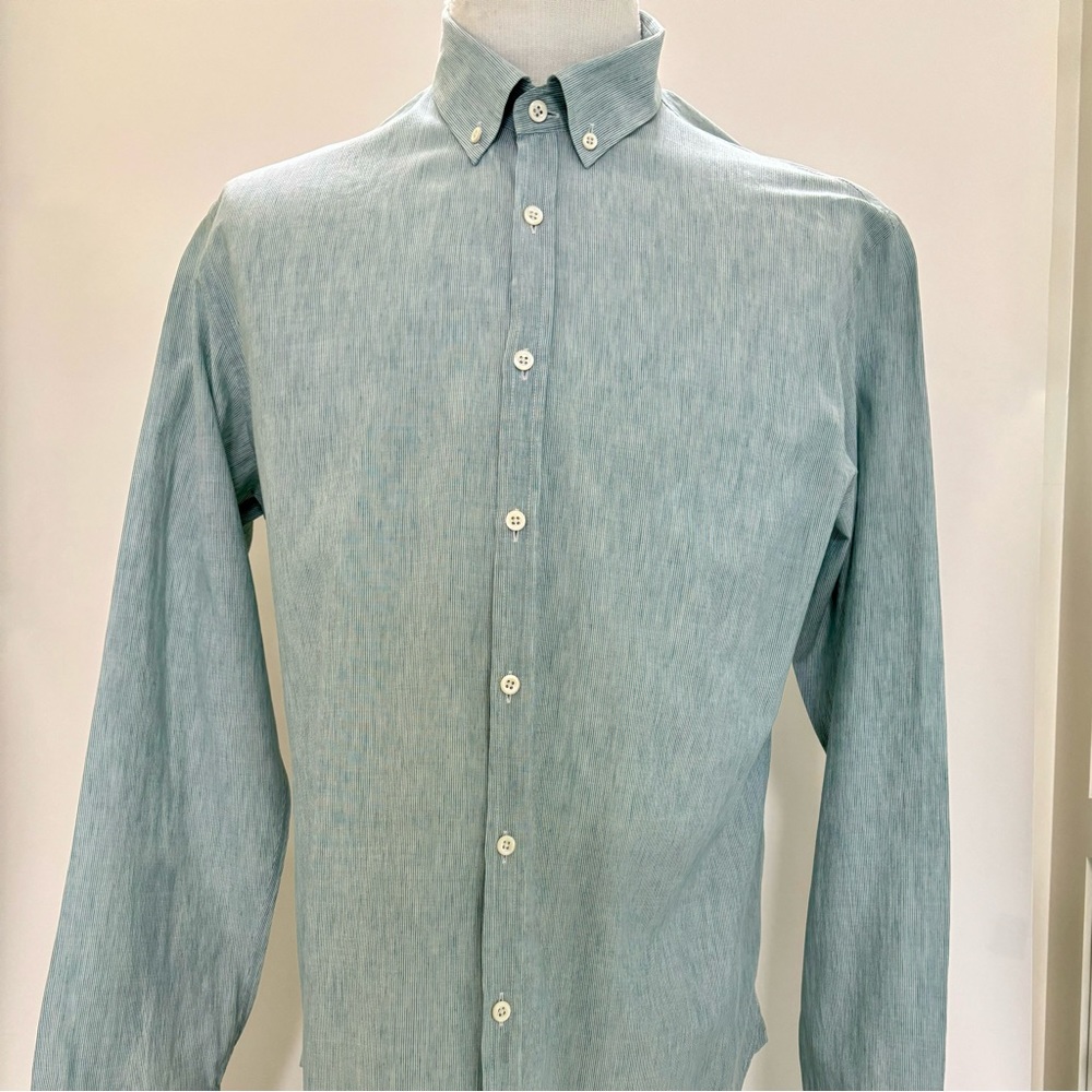 Billy Reid .  Blue/green long sleeve men’s shirt.  Large